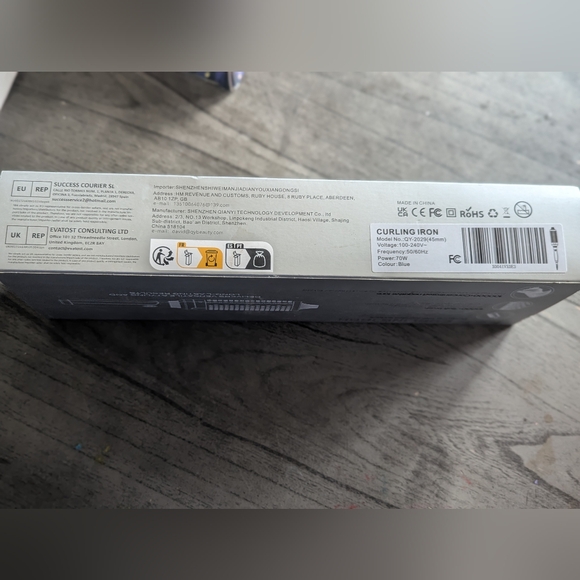 K&K Professional 45mm Curling Iron Brush Ionic Thermal Hair Tool Blue - Picture 2 of 8